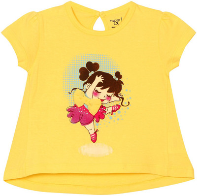 25% OFF on Mom & Me Printed Baby Girl's Round Neck T-Shirt