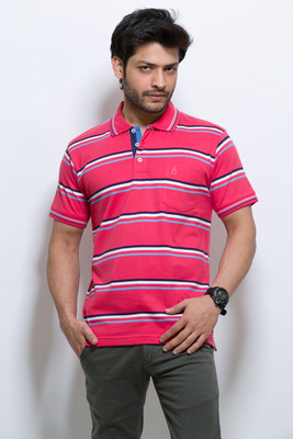 ALX New York Striped Men's Polo T-Shirt