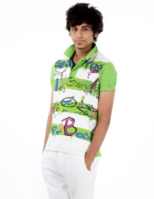 55% OFF on Probase Striped Men's Polo T-Shirt