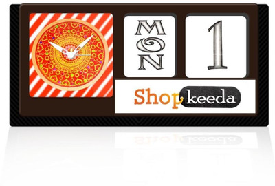 75% OFF on Shopkeeda Analog Orange, White, Yellow Clock