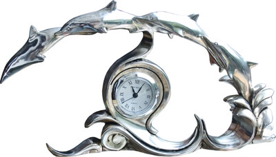 E-Studio Analog Silver Clock