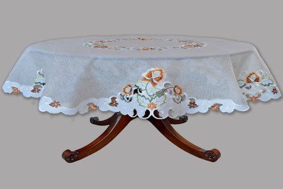 24% OFF on Rhymes Embroidered 6 Seater Table Cover