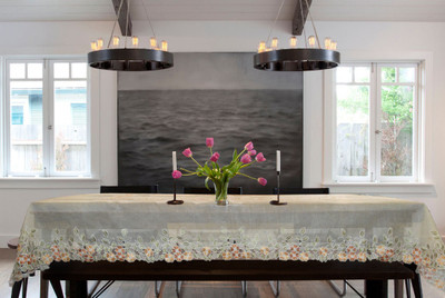 24% OFF on Rhymes Embroidered 2 Seater Table Cover