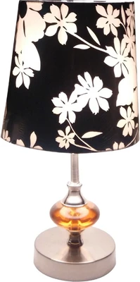 45% OFF on Diya Designs Orange Chrome with Black and White Shade Table Lamp 45% OFF on Diya Designs Orange Chrome with Black and White Shade Table Lamp
