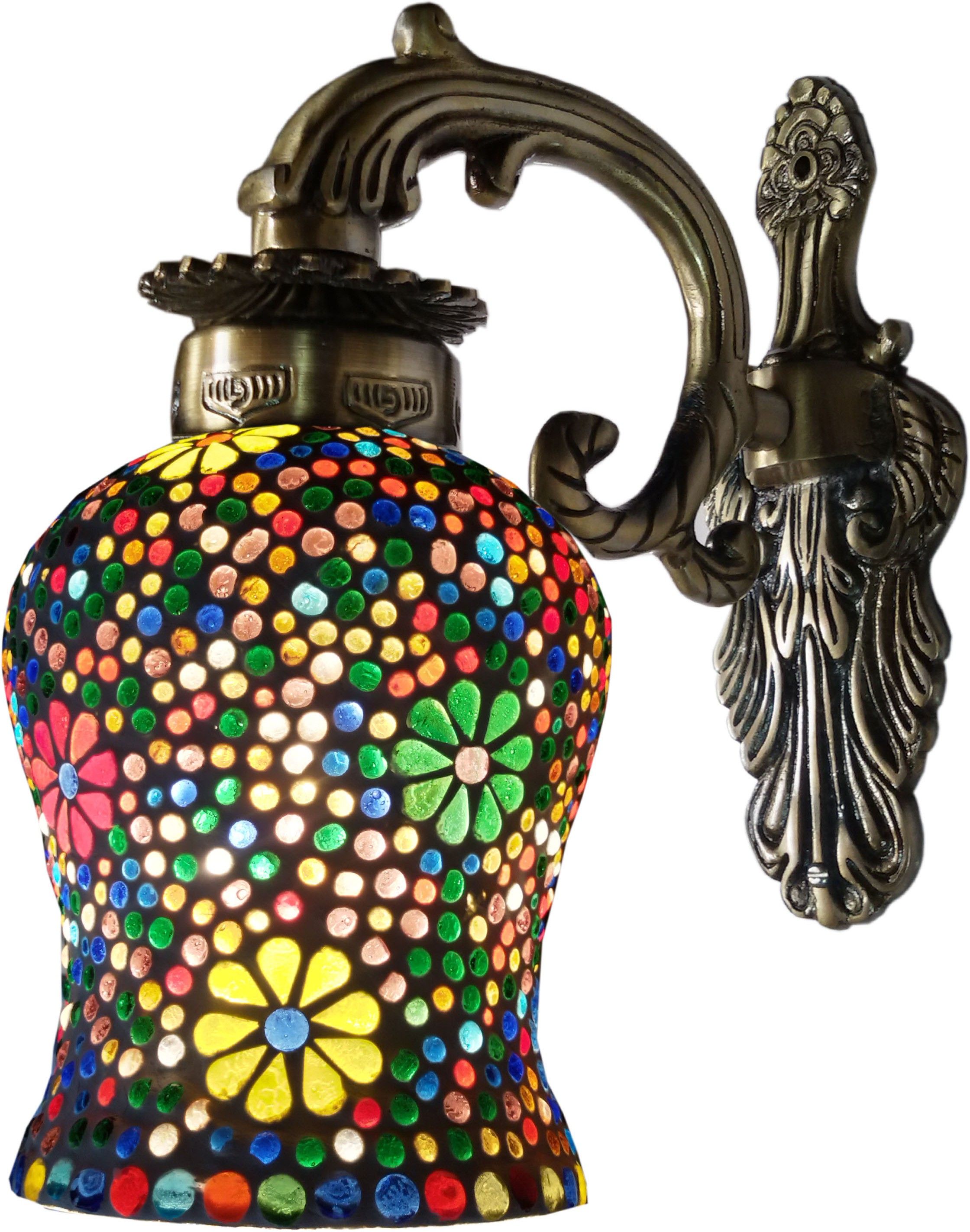 78% OFF on Weldecor Antiqua Braso Polka Dots Floral Era Wall Lamp