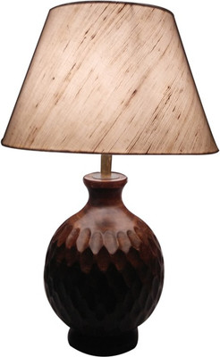 58% OFF on Diya Designs Wooden Round with with Linen Silk Shade Table Lamp 58% OFF on Diya Designs Wooden Round with with Linen Silk Shade Table Lamp
