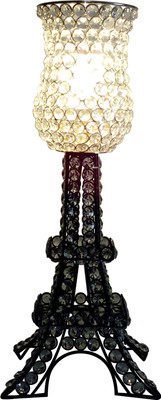 Decor8 Crystal & Iron Eiffel Tower Table Lamp (50 Cm, Black)