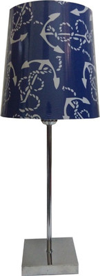 63% OFF on Diya Designs Silver Chrome Finish with Blue Printed Shade Table Lamp 63% OFF on Diya Designs Silver Chrome Finish with Blue Printed Shade Table Lamp
