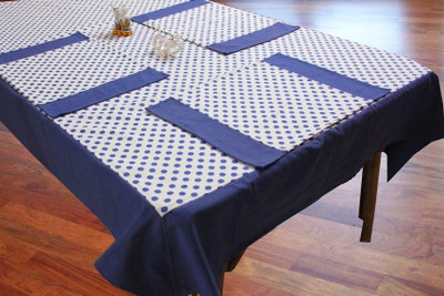 40% OFF on Dekor World Blue Cotton Table Linen Set