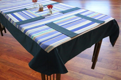 40% OFF on Dekor World Blue Cotton Table Linen Set