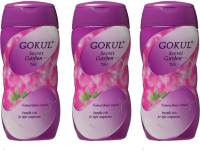 Gokul Secret Garden Talc Purple Iris (Pack of 3) Gokul Secret Garden Talc Purple Iris (Pack of 3)