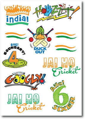 Gumtoo India Cricket World Cup 2015 - Designer Tempoarary Tattoos