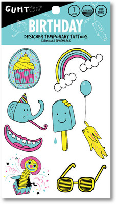Gumtoo Birthday - Designer Temporary Tattoos