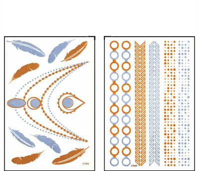 49% OFF on Sparkhouse METALLIC TATTOOS Ellien No 5