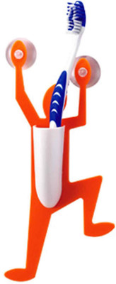 Tootpado Plastic Toothbrush Holder Orange, Wall Mount Tootpado Plastic Toothbrush Holder Orange, Wall Mount