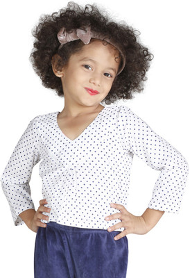36% OFF on H & F Casual, Festive, Party, Wedding Full Sleeve Printed, Woven Baby Girl's Top