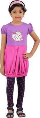 Avarnas Casual Short Sleeve Printed Girl's Top