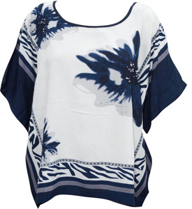 Indiatrendzs Casual Cape Sleeve Printed Women's Top