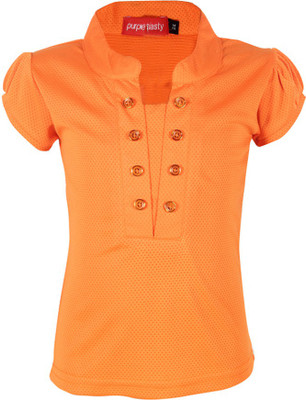 30% OFF on Purple Nasty Casual Puff Sleeve Solid Baby Girl's Top