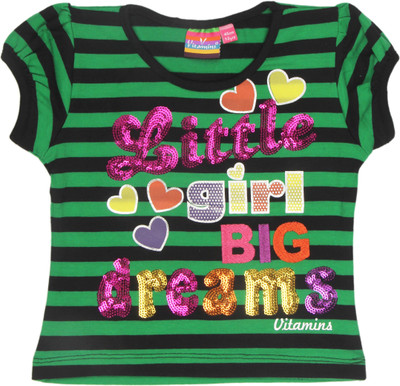 Vitamins Casual Short Sleeve Graphic Print Girl's Top Vitamins Casual Short Sleeve Graphic Print Girl's Top