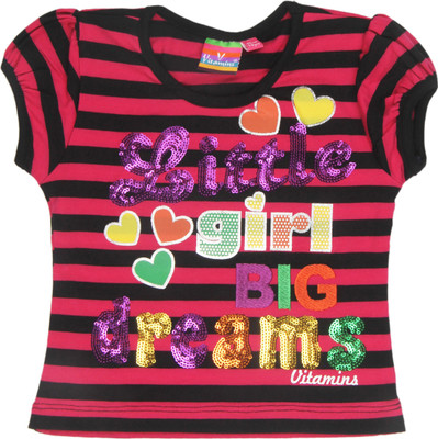 Vitamins Casual Short Sleeve Graphic Print Girl's Top Vitamins Casual Short Sleeve Graphic Print Girl's Top