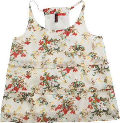 SuperYoung Casual Sleeveless Printed Girl's Top