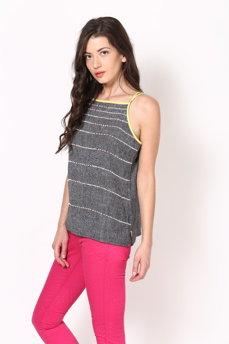 Rena Love Casual Sleeveless Striped Women's Top