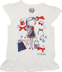 SuperYoung Casual Short Sleeve Graphic Print Girl's Top SuperYoung Casual Short Sleeve Graphic Print Girl's Top
