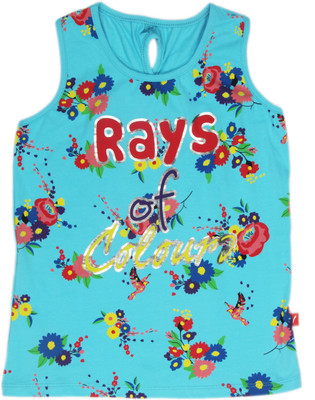 Vitamins Casual Sleeveless Printed Girl's Top