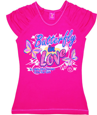 55% OFF on Sweet Angel Casual Roll-up Sleeve Printed Girl's Top 55% OFF on Sweet Angel Casual Roll-up Sleeve Printed Girl's Top