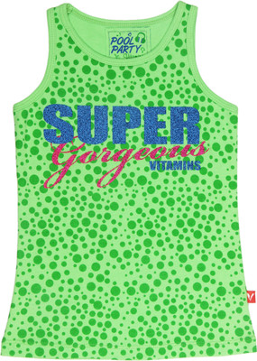 Vitamins Casual Sleeveless Printed Baby Girl's Top Vitamins Casual Sleeveless Printed Baby Girl's Top
