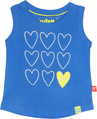 Vitamins Casual Sleeveless Printed Baby Girl's Top Vitamins Casual Sleeveless Printed Baby Girl's Top