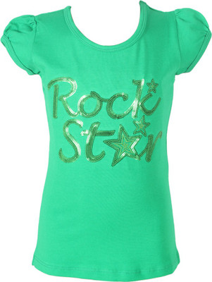 Purple Nasty Casual Short Sleeve Self Design Girl's Top Purple Nasty Casual Short Sleeve Self Design Girl's Top