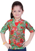 44% OFF on Mint Casual Roll-up Sleeve Floral Print Girl's Top 44% OFF on Mint Casual Roll-up Sleeve Floral Print Girl's Top