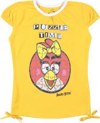 50% OFF on Angry Birds Casual Short Sleeve Printed Girl's Top