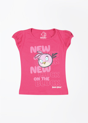 50% OFF on Angry Birds Casual Short Sleeve Printed Girl's Top