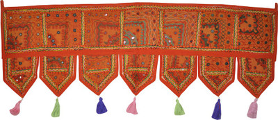33% OFF on Lal Haveli Ethnic Rajasthani Handmade Embroidery Patchwork Mirror Door Hangings Toran
