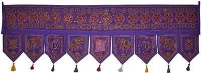 25% OFF on Lal Haveli Ethnic Handmade Embroidery Elephant with Mirror Work Hanging Toran