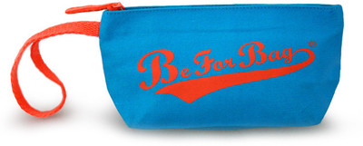 Be For Bag Kristina Solid Blue Canvas Wrislet Aqua Be For Bag Kristina Solid Blue Canvas Wrislet Aqua