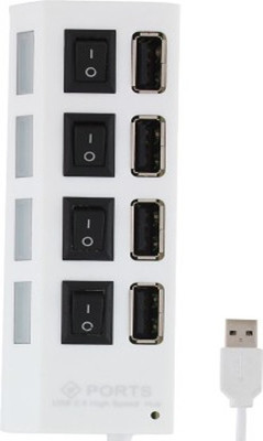 50% OFF on Easy High Speed 4 port with button USB Hub White, Black 50% OFF on Easy High Speed 4 port with button USB Hub White, Black