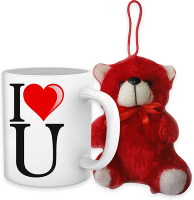 42% OFF on Tiedribbons I Love You Gifts For Girlfriend Coffee Mug Teddy Combo Valentine Gift Set