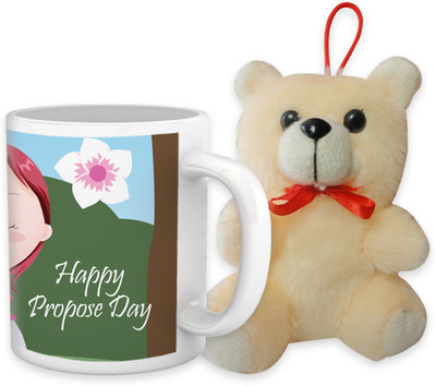 42% OFF on Tiedribbons Happy Propose Day With Love Coffee Mug Teddy Combo Valentine Gift Set