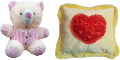 40% OFF on MFT King teddy T0025-2 and Square Cushion P0048 Valentine Gift Set