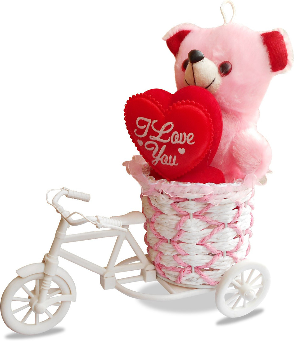 SKY TRENDS Cycle With Heart Teddy Romantic Gifts For Valentine's Day Valentine Gift Set. This gift description A cycle-rickshaw and a teddy bear in a bucket sitting over it. And a heart handling by a teddy bear SKY TRENDS Cycle With Heart Teddy Romantic Gifts For Valentine's Day Valentine Gift Set. This gift description A cycle-rickshaw and a teddy bear in a bucket sitting over it. And a heart handling by a teddy bear