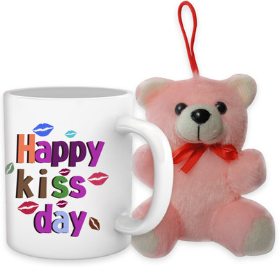 42% OFF on Tiedribbons Happy Kiss Day With Lips Coffee Mug Teddy Combo Valentine Gift Set