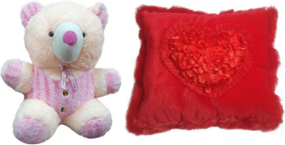 40% OFF on MFT King teddy T0025-2 and Square Cushion P0050 Valentine Gift Set