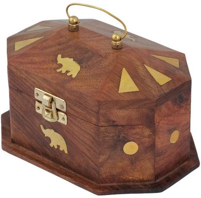 28% OFF on Pindia Wooden Fancy Elephant Design Jewellery Vanity Case Brown, Gold 28% OFF on Pindia Wooden Fancy Elephant Design Jewellery Vanity Case Brown, Gold