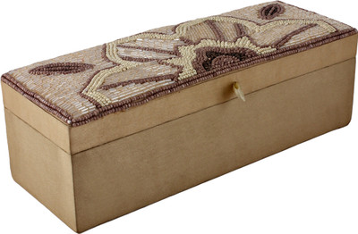 9% OFF on Fair Crafts Bead Work Makeup and Jewellery Vanity Box Beige