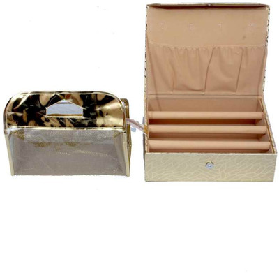 35% OFF on Kuber Industries Bangle three rod & Vanity Jewellery Vanity Pouch Golden 35% OFF on Kuber Industries Bangle three rod & Vanity Jewellery Vanity Pouch Golden