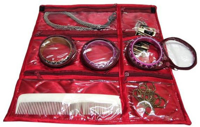 43% OFF on Kuber Industries Cosmetic Jewellery Vanity Pouch Maroon 43% OFF on Kuber Industries Cosmetic Jewellery Vanity Pouch Maroon